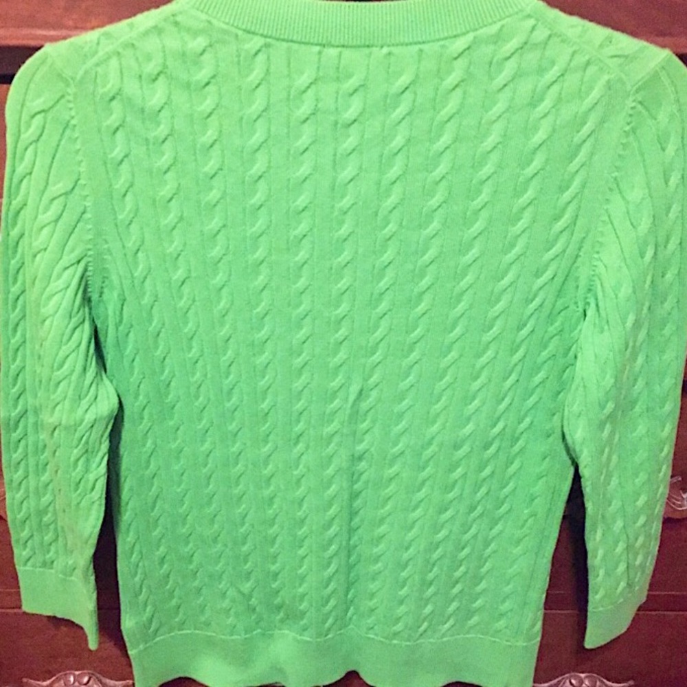 ☘️Talbots Kelly Green Cardigan (SP)☘️ - Picture 5 of 6